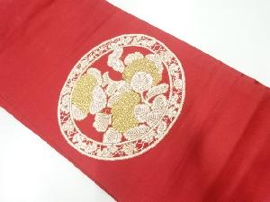 アンティーク　絵皿に紫陽花模様織出し名古屋帯（着用可）